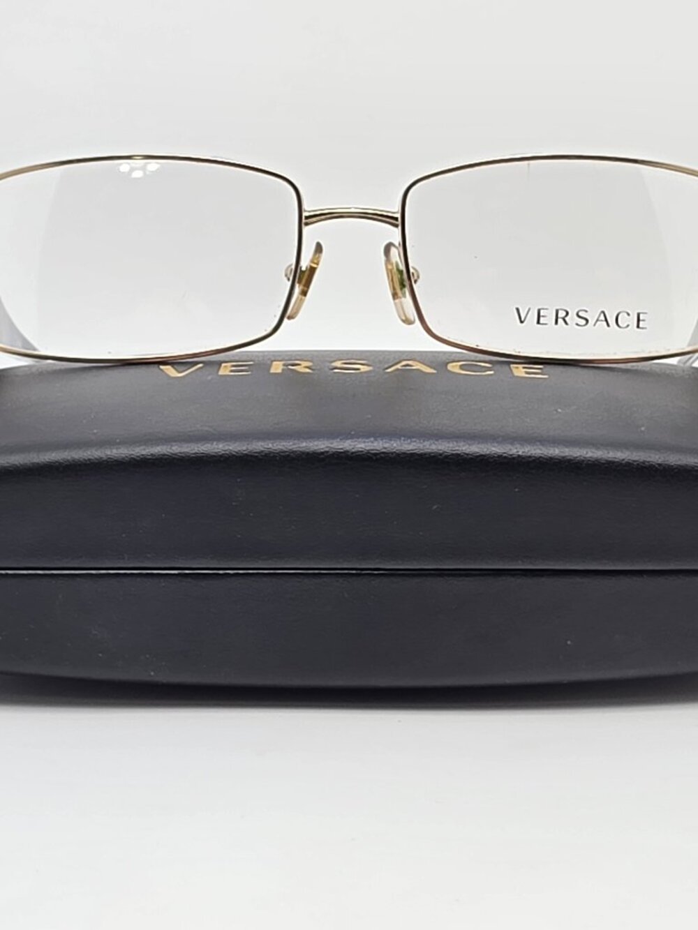Versace Mod. 1163-M 1252 Gold Medusa Eyeglasses Frame w/ Flexhinge and Case 52mm